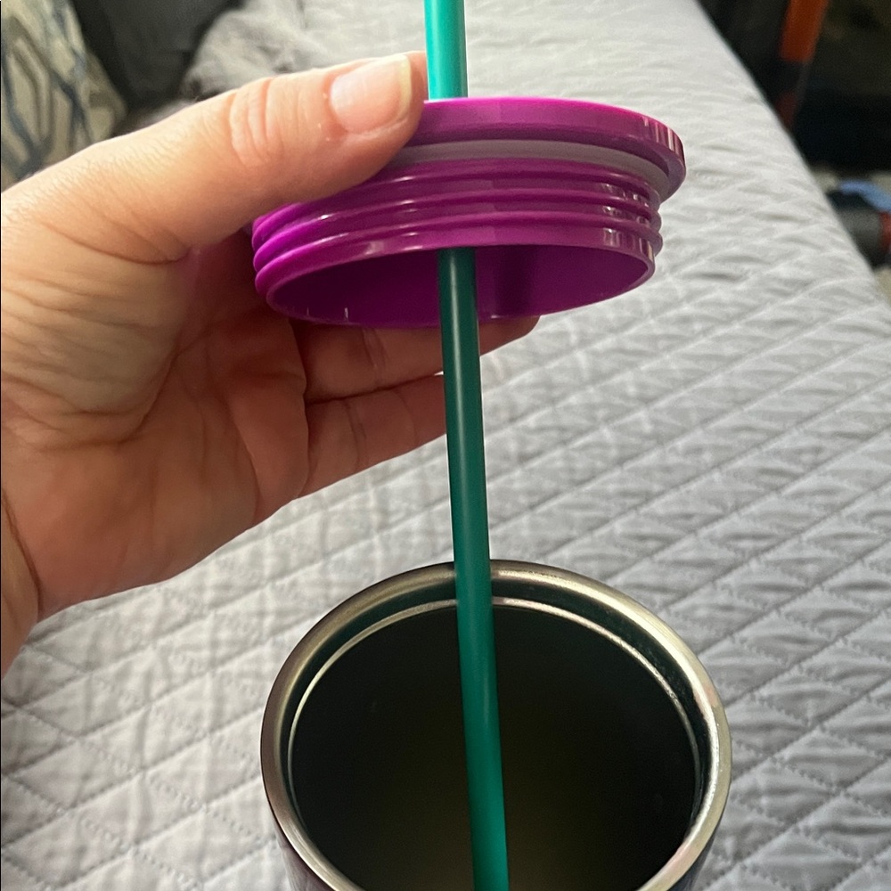 Starbucks Pink and Blue Gradient Tumbler with Straw - Picture 4 of 5